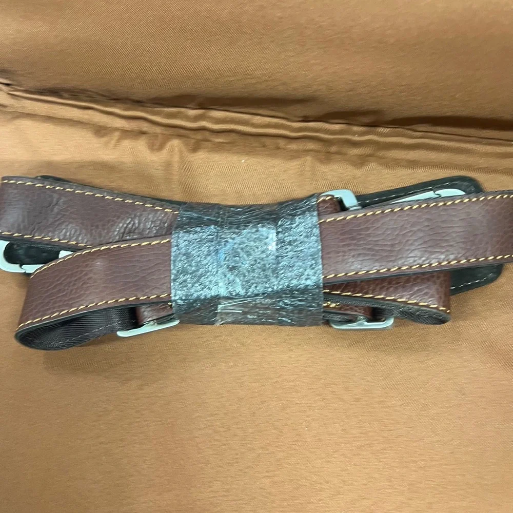 Classico by‎ Mosaic Express Scan Zip Briefcase Laptop Bag Brown Leather